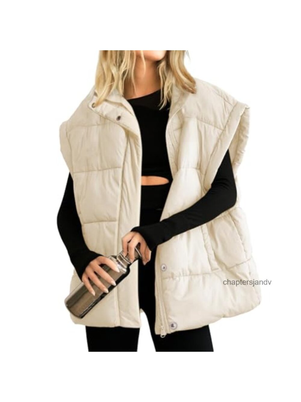 Women's Puffer Vest Zip Up Sleeveless Padded Winter Coat